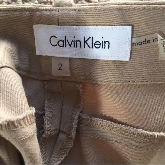 Calvin Klein Khaki Skinny Zipper Ankle Pant Size 2 - Picture 4 of 7
